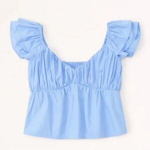 Abercrombie Ruffle Poplin Top